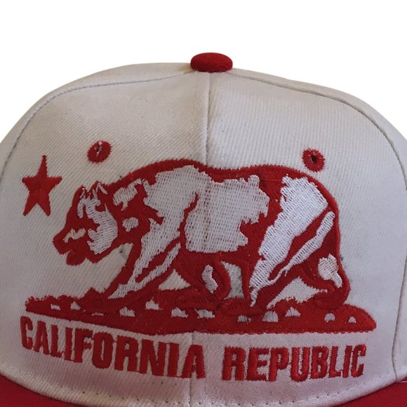 New California Republic Snapback Hat Red/White - Picture 4 of 5